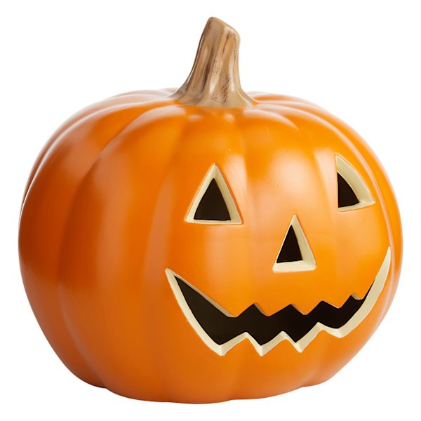 Halloween Jack-o'-Lantern Orange Blow Mold Pumpkin, 16"