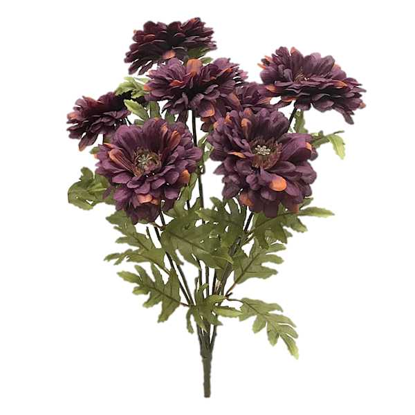 Purple Zinnia Floral Bush, 20x12