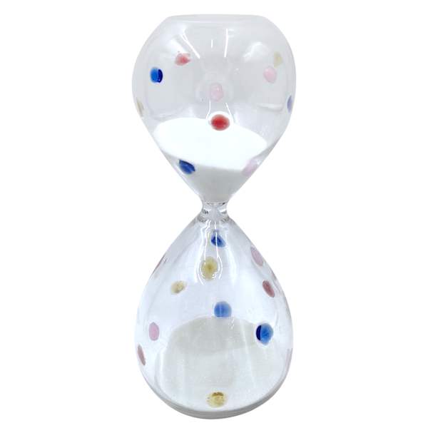 Oh Joy! Clear Confetti Glass Hourglass, 3x8