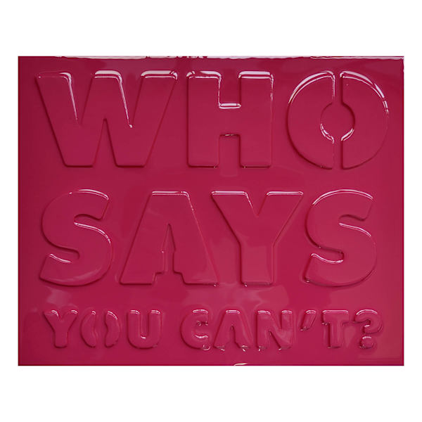 Oh Joy! Who Says You Can't Pink Typography Tabletop Sign, 10x8
