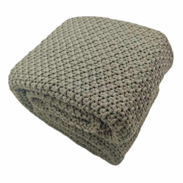 Honeybloom Green Sweater Knit Bed Blanket, King