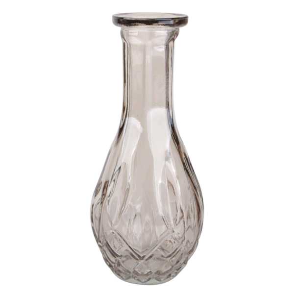 Grey Glass Bud Vase, 6.5"
