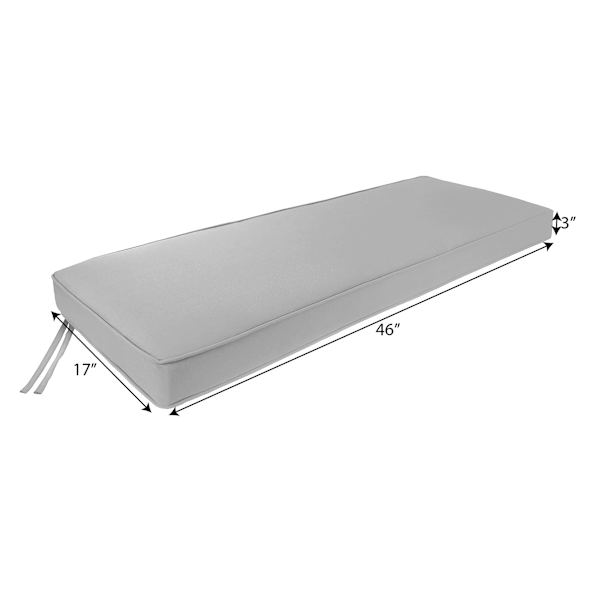 Fiddlestix Dark Grey Premium Bench Outdoor Cushion