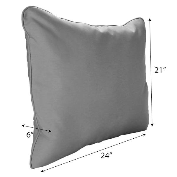 Fiddlestix Dark Grey Premium Outdoor Corded Back Cushion