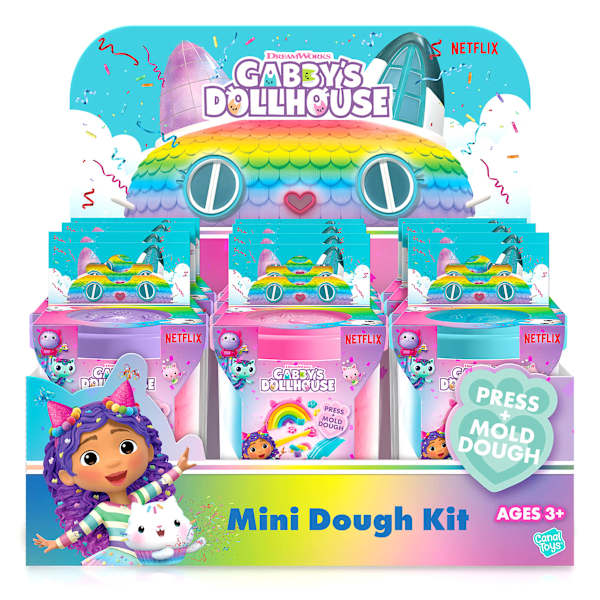 Gabby s Dollhouse Rainbow Dough Kit Assorted