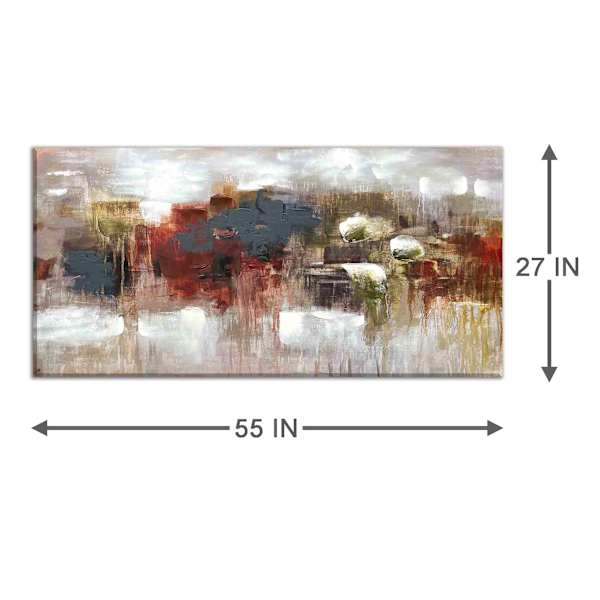 Abstract Enhanced Canvas Wall Art, 27x55