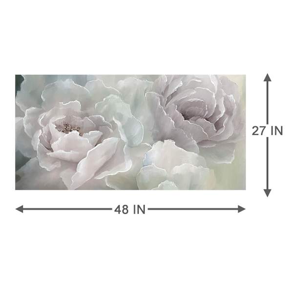 Peony Lace Canvas Wall Art, 27x48