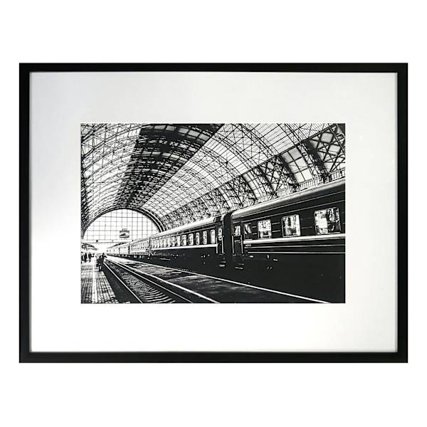 Glass Framed Train at Station Wall Art, 29x23
