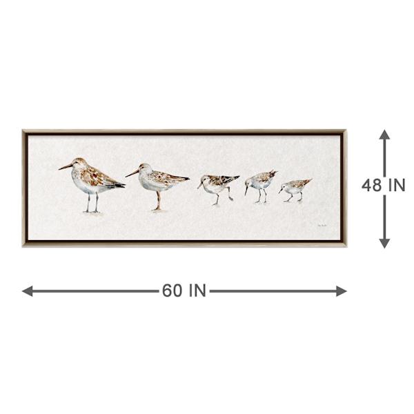 Ty Pennington Framed Bird Canvas Wall Art, 24x8