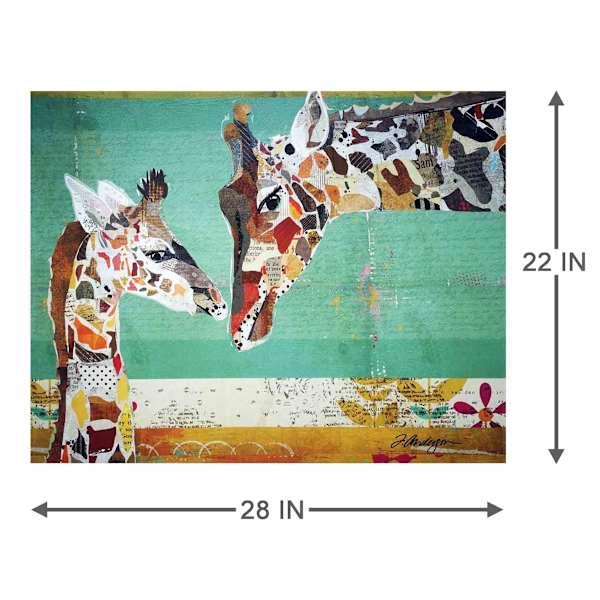 Giraffes Canvas Wall Art, 28x22