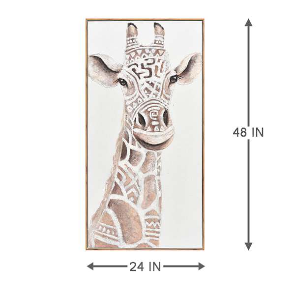 Tracey Boyd Framed Giraffe Canvas Wall Art, 24x48