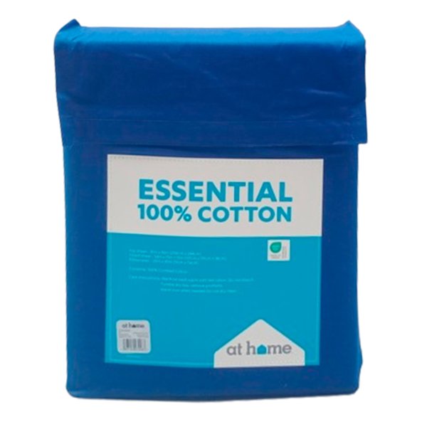 4-Piece Navy Blue 200 Thread Count Brushed Cotton Sheet Set, Full