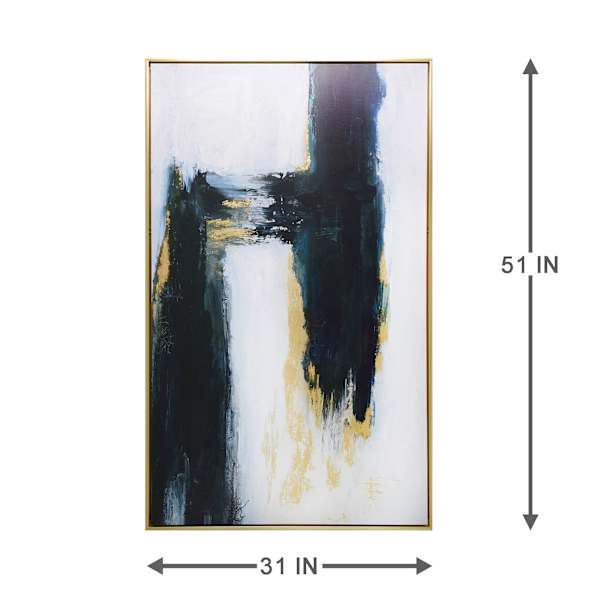 Framed Through Time Glitter & Foiled Canvas Wall Art, 31x51