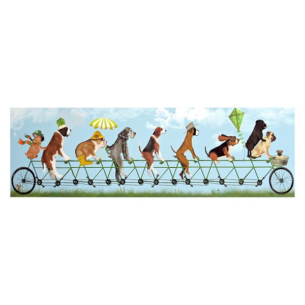 Mutley Crew on Tandem Canvas Wall Art, 32x10