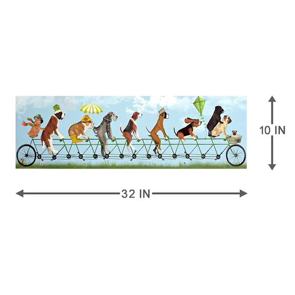 Mutley Crew on Tandem Canvas Wall Art, 32x10