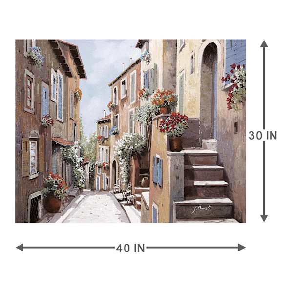 Framed Haut De Cagnes Light Embellished Canvas Wall Art, 30x40
