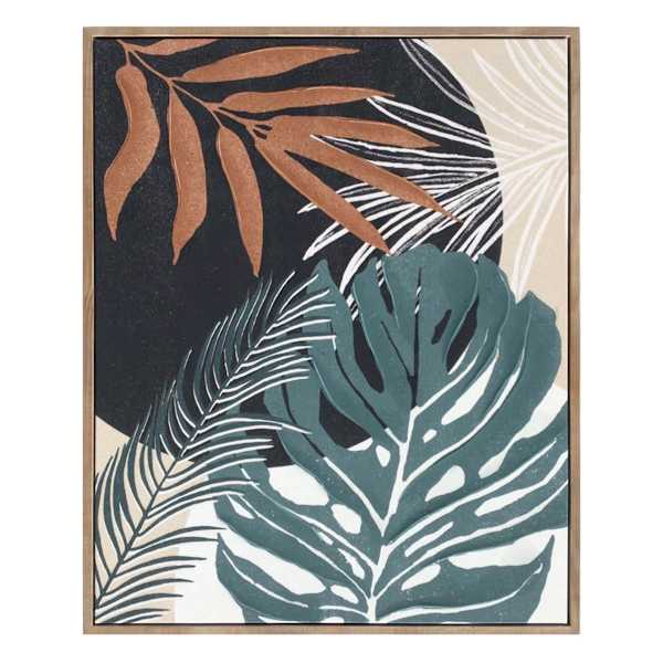 Framed Leaves Canvas Wall Art, 30x24