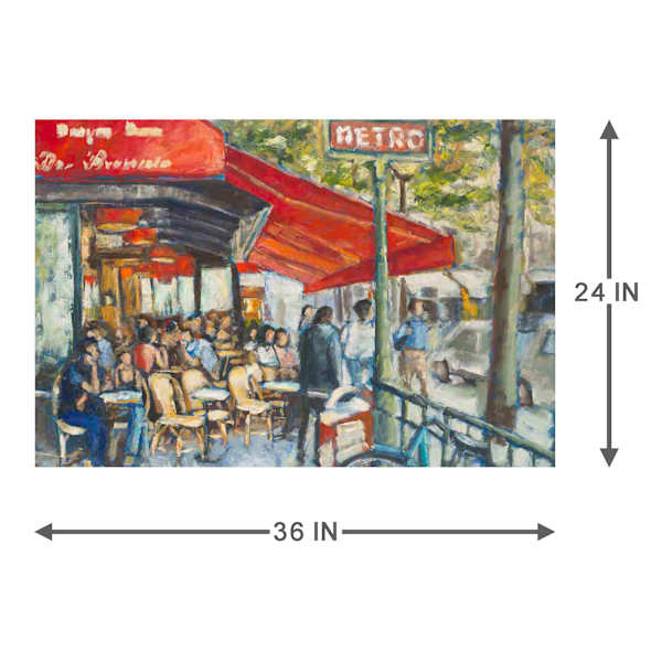 Outdoor Dining Canvas Wall Art, 36x24