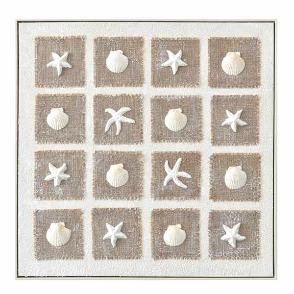 Ty Pennington Seashell & Starfish Canvas Wall Art, 33"