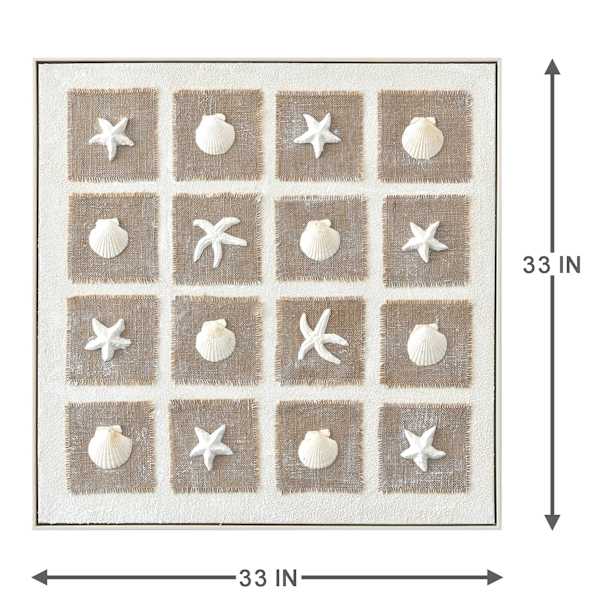 Ty Pennington Seashell & Starfish Canvas Wall Art, 33"