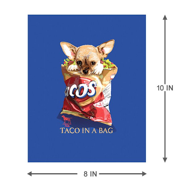 Taco In A Bag Canvas Wall Art, 8x10