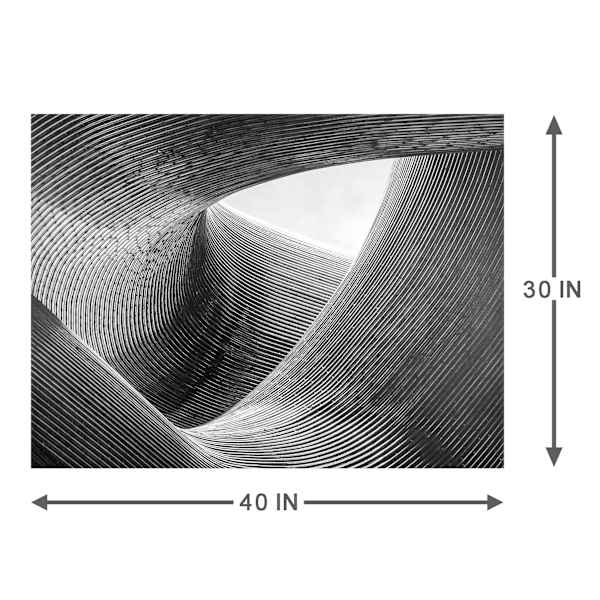 Published Black & White Abstract Textured Canvas Wall Art, 40x30