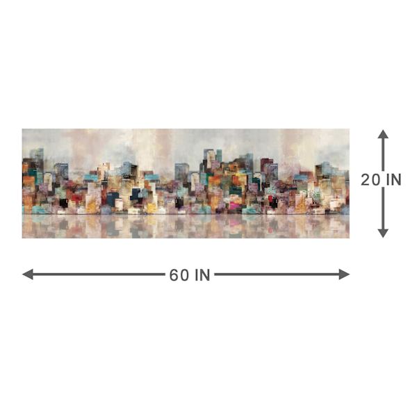 City of Color Canvas Wall Art, 60x20