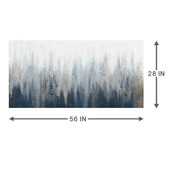 Silver Beats Textured Canvas Wall Art, 56x28