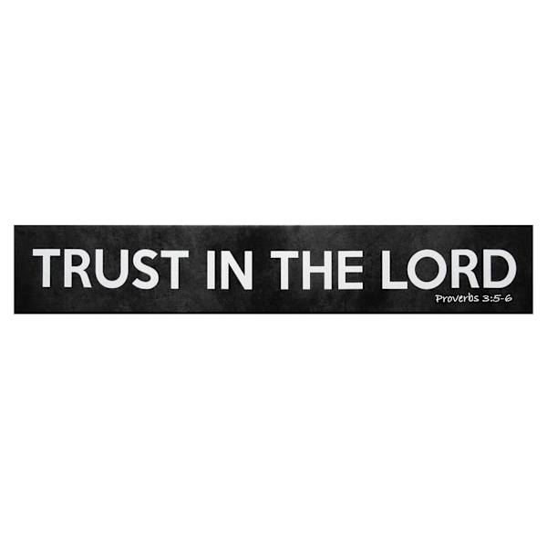 Trust In The Lord Canvas Wall Sign, 36x6
