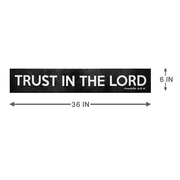 Trust In The Lord Canvas Wall Sign, 36x6