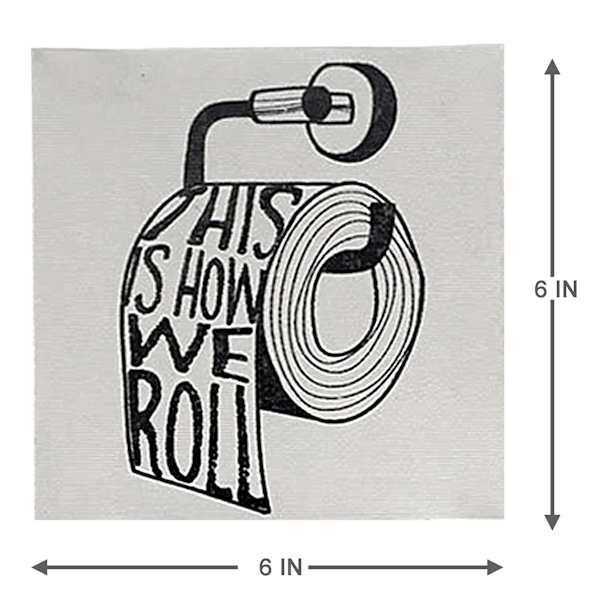 3-Piece Snarky Bath Trio with Foil Canvas Wall Art Set, 6"