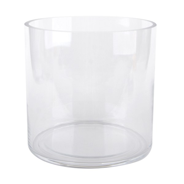 Clear Glass Cylinder Vase, 6"