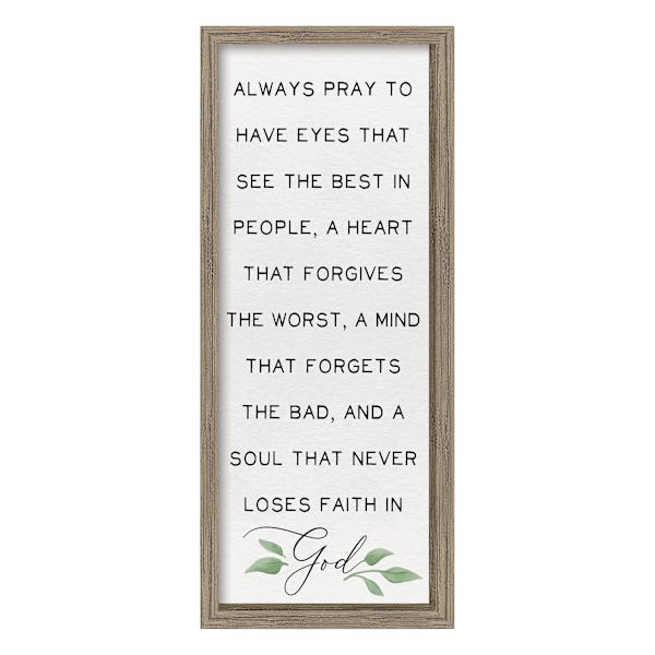 Inspirational Life Panel I Framed Wall Sign, 9x21