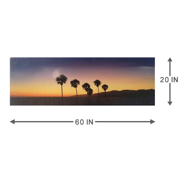California Sunset High Gloss Canvas Wall Art, 60x20