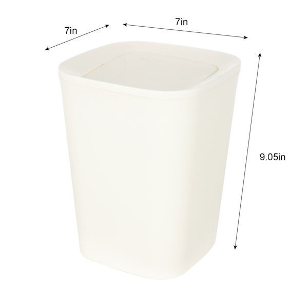 White Swing Top Trash Can, 5l