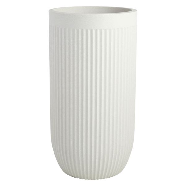 Japi Off-White Tall Fluted Outdoor Planter, Medium