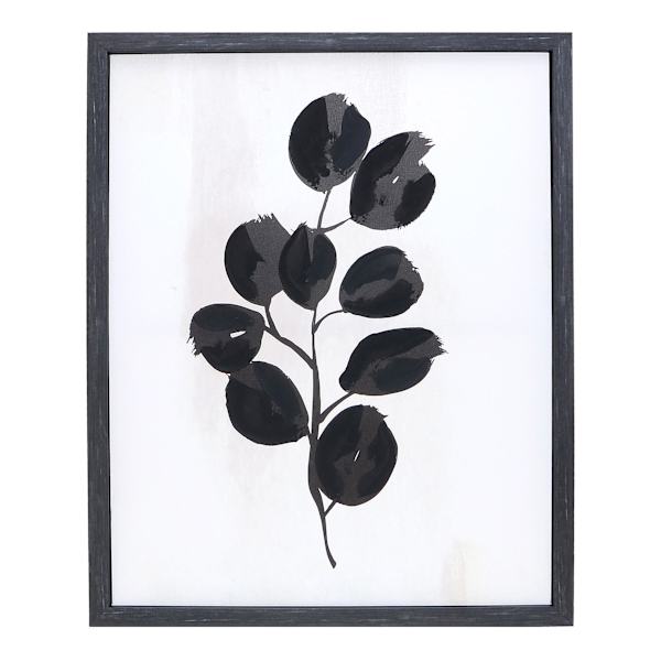 Found & Fable Framed Black Stem Botanical Canvas Wall Art, 17.5x21.5