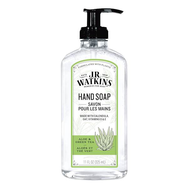 JR Watkins Aloe Green Tea Hand Soap Gel, 11fl oz