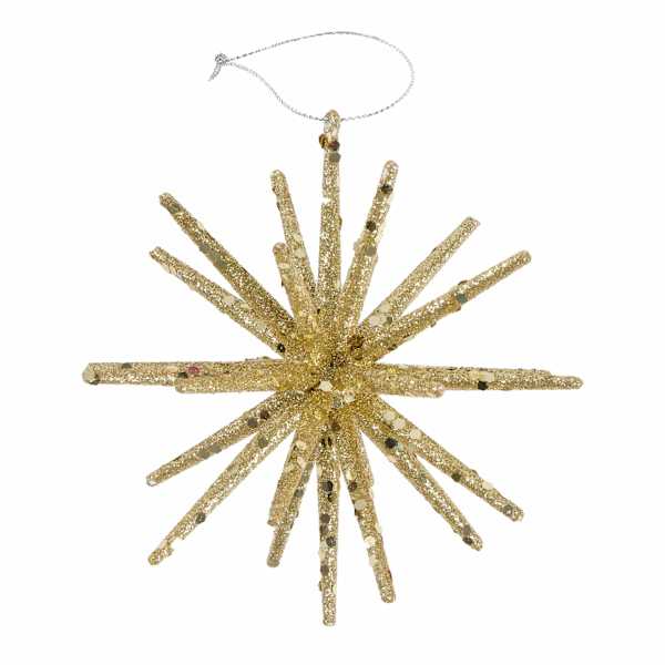 Crosby St. Gold Glittered Starburst Ornament, 4.6"
