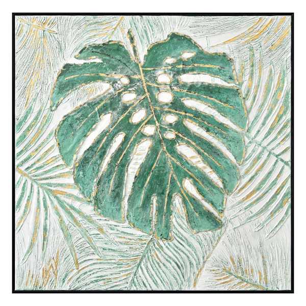 Found & Fable Framed Leaf Canvas Wall Art, 40"