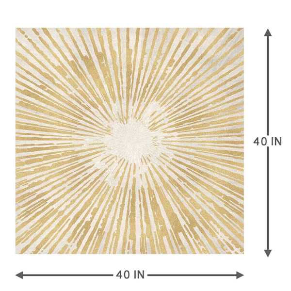 Gold Burst Canvas Wall Art, 40"