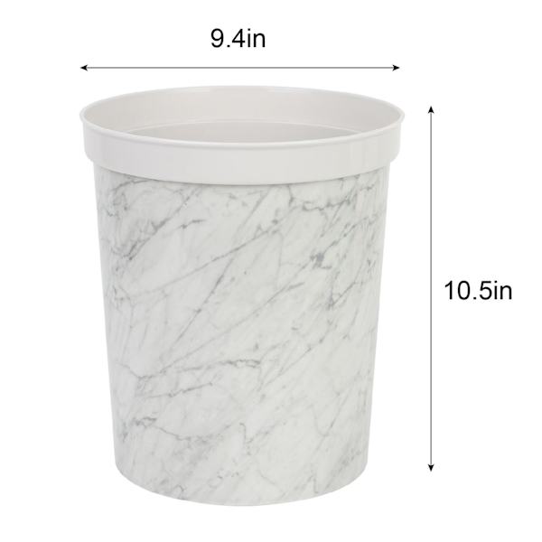 Ezy Storage Round Marbled Waste Bin, 10l