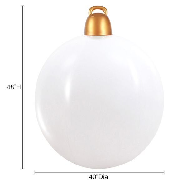 White Blow-Up Ornament, 48"