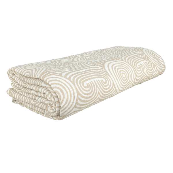 Found & Fable 3-Piece White Geometric Coverlet Set, King