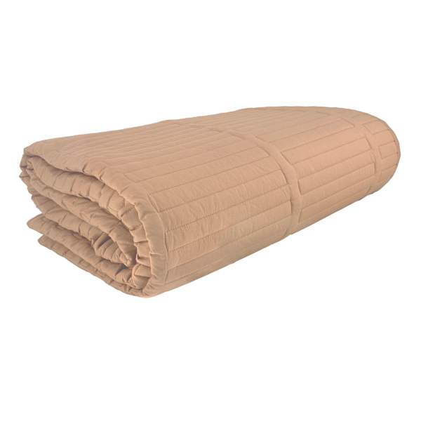 Crosby St. 3-Piece Brown Curved Line Quilt Set, Full/Queen