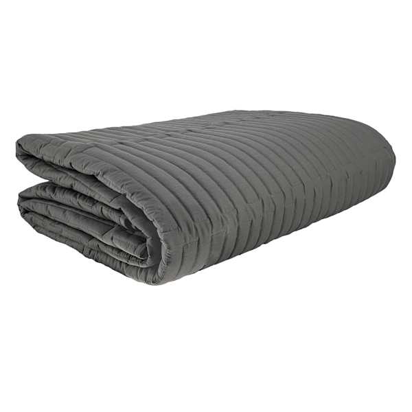 Crosby St. 3-Piece Grey Curved Line Quilt Set, King