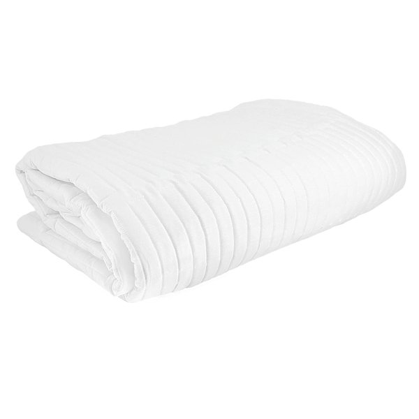 Crosby St. 3-Piece White Curved Line Quilt Set, King