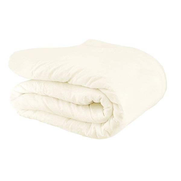 Honeybloom 3-Piece Cream Cotton & Linen Blend Comforter Set, Full/Queen