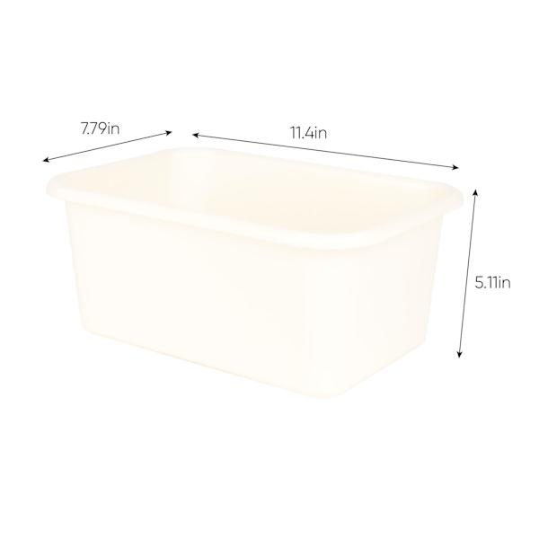 Kids White Storage Bin, Small