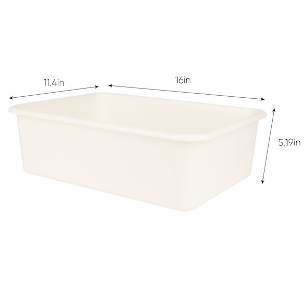 Kids White Storage Bin, Large